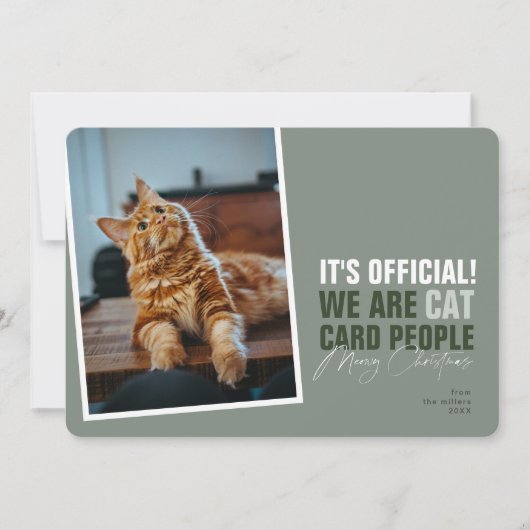 猫おもしろいクリスマスカードMeowyクリスマス シーズンカード (正面)