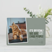 猫おもしろいクリスマスカードMeowyクリスマス シーズンカード (スタンド正面)