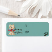 猫おもしろいクリスマスギフトシール ラベル (インサイチュ)