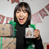 猫おもしろいクリスマスツリー コーヒーマグカップ