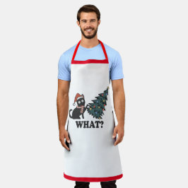 猫おもしろいクリスマスパパのエプロン エプロン