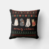 猫おもしろいクリスマスプン – Cat Christmas クッション (裏面)
