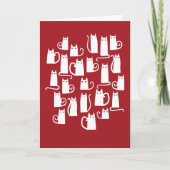 猫おもしろいクリスマスホリデーカード シーズンカード (正面)