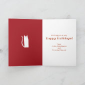 猫おもしろいクリスマスホリデーカード シーズンカード (内部)