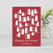 猫おもしろいクリスマスホリデーカード シーズンカード (スタンド正面)