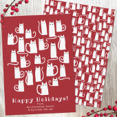 猫おもしろいクリスマスホリデーカード シーズンカード