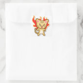 猫おもしろいクリップアートかわいい猫クリップアートキッテン スクエアシール (バッグ)