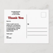 猫おもしろいクール漫画の卒業式 案内ポストカード (裏面)