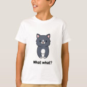 猫おもしろいシャツキャットフロント猫お尻 Tシャツ (正面)