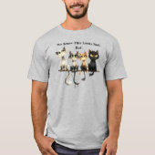 猫おもしろいシャツ Tシャツ (正面)