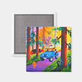 猫おもしろいジープ物語 マグネット (正面/裏面)