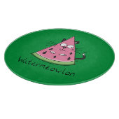 猫おもしろいスイカかわいい子たち カッティングボード (角)