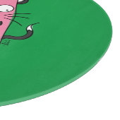 猫おもしろいスイカかわいい子たち カッティングボード (角)