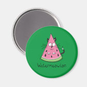 猫おもしろいスイカかわいい子たち マグネット (正面/裏面)