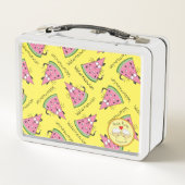 猫おもしろいスイカかわいい子たち メタルランチボックス (裏面)