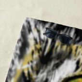 猫おもしろいストーカー付きビーチタオル ビーチタオル (インサイチュ)