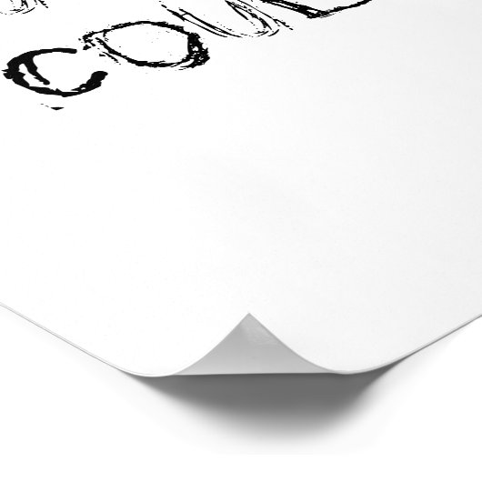 猫おもしろいタイポグラフィ舌ツイスターポスター ポスター (角)