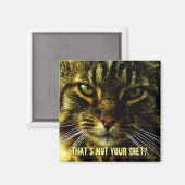 猫おもしろいダイエットガード マグネット (正面/裏面)