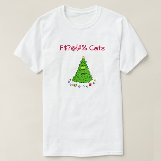 猫おもしろいテーマクリスマスギフトアイディア猫キッテン Tシャツ (デザイン正面)