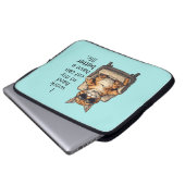 猫おもしろいテーマ、愛らしいラップトップ・エレクトロニクスバッグ ラップトップスリーブ (正面下部)