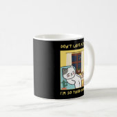 猫おもしろいデザイン子供へ-おもしろい用トレンディーデザイン コーヒーマグカップ (正面右)