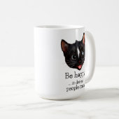 猫おもしろいデザイン – 人を動かす喜び熱狂する コーヒーマグカップ (正面右)
