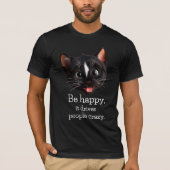 猫おもしろいデザイン – 人を動かす喜び熱狂する Tシャツ (正面)