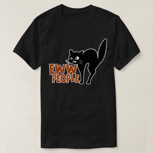 猫おもしろいデザインEww人 Tシャツ (デザイン正面)