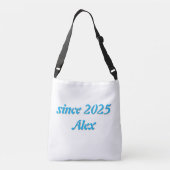 猫おもしろいトートバッグ – 3年前は普通だった クロスボディバッグ (裏面)