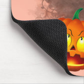 猫おもしろいハロウィンキャラクターはカボチャにおびえる マウスパッド (コーナー)