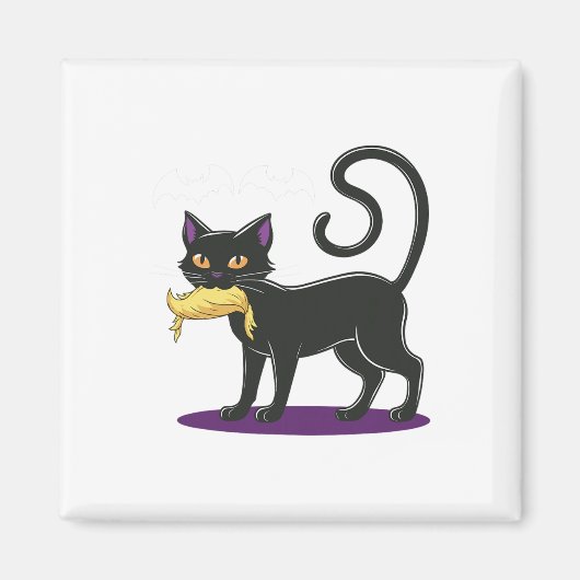 猫おもしろいハロウィーン投票選挙2024米国1 マグネット (正面)