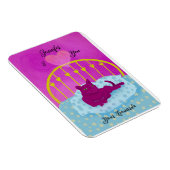 猫おもしろいハートだパーソナライズされた マグネット (右側)