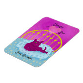 猫おもしろいハートだパーソナライズされた マグネット (左側)