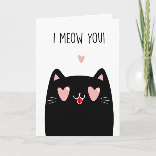 猫おもしろいバレンタインデーのカード シーズンカード (正面)