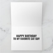 猫おもしろいパパ猫ガイ誕生日カード カード (内部)