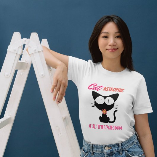 猫おもしろいパン猫アストロフィック可憐引用文 Tシャツ