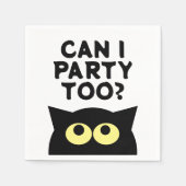 猫おもしろいパーティーイベント用ナプキン スタンダードカクテルナプキン (正面)