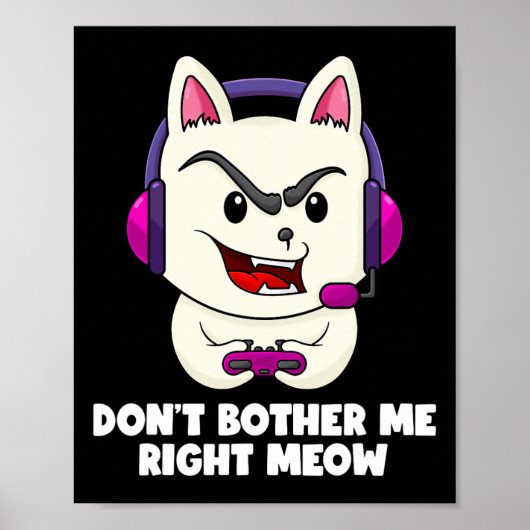 猫おもしろいビデオゲーム右meowゲーマーボーイズ1 ポスター (正面)