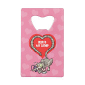 猫おもしろいビールは私のキャットニップ垂れ下がり虎猫漫画 クレジットカード栓抜き (裏面)