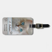猫おもしろいファインアート荷札 ラゲッジタグ (正面横)