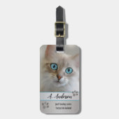 猫おもしろいファインアート荷札 ラゲッジタグ (正面縦)