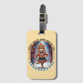 猫おもしろいファッション ラゲッジタグ (正面縦)