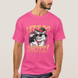 猫おもしろいフォトグラファーが撮影しよう Tシャツ