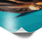 猫おもしろいプリントバリューポスター紙（マット） フォトプリント            (角)