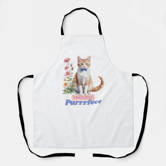 猫おもしろいプレゼント猫好き エプロン (正面)