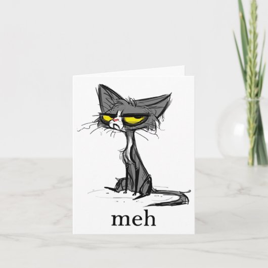 猫おもしろいプレゼント猫好き カード (正面)