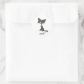 猫おもしろいプレゼント猫好き ラウンドシール (バッグ)