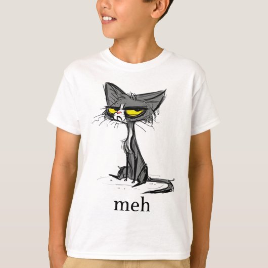 猫おもしろいプレゼント猫好き Tシャツ (正面)