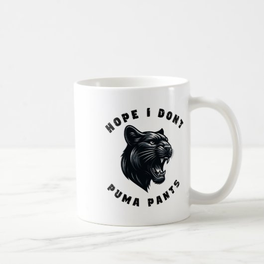 猫おもしろいプン願う私はプマパンツ コーヒーマグカップ (右)
