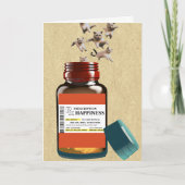 猫おもしろいボトル誕生日 カード (正面)